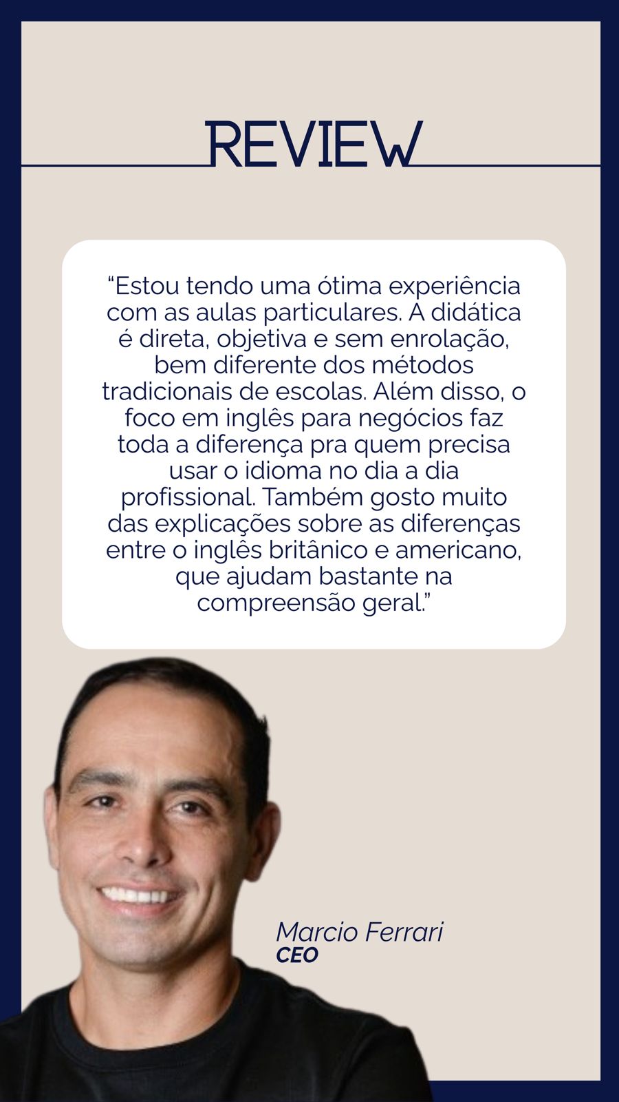 Depoimento de Marcio Ferrari