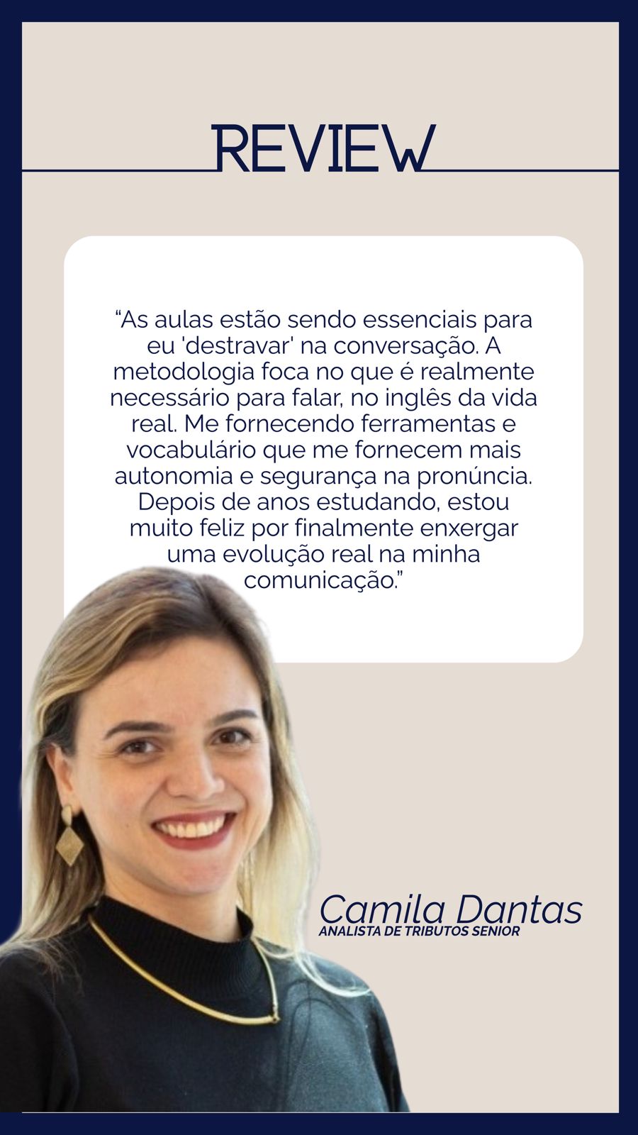Depoimento de Camila Dantas